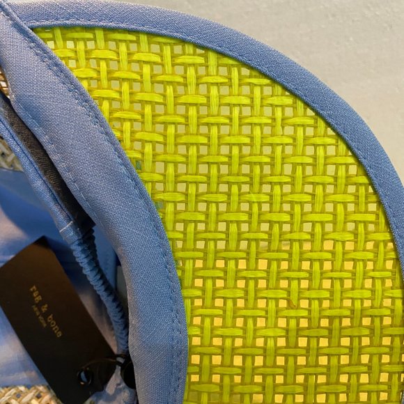 Rag & Bone Packable Visor Cap Blue Straw NEW - Picture 8 of 8